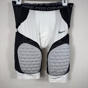 Nike Pro Combat Padded Football Girdle Compression Shorts Men's M White Dri-Fit